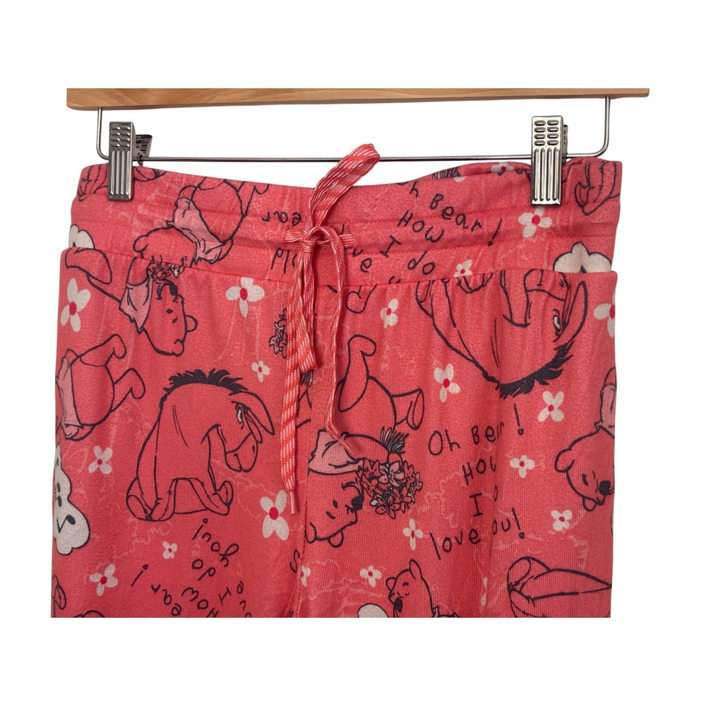 Disney Pajama Pants Medium M Pink Winnie the Pooh Eeyore Lounge‎ Disneycore - Picture 2 of 8